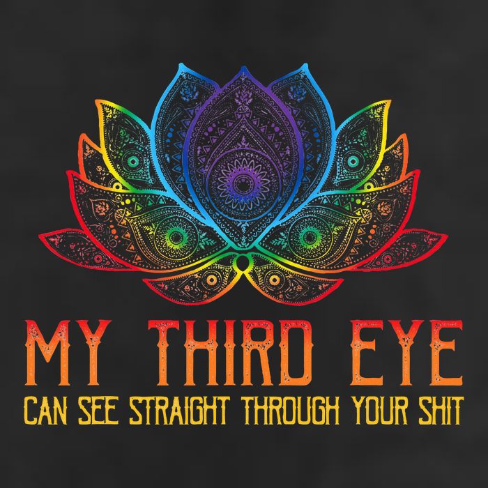 Funny Spiritual Saying Third Eye Sees Through Your Shit Adult Drive Performance Visor