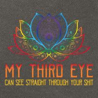 Funny Spiritual Saying Third Eye Sees Through Your Shit Cotton Canvas Backpack