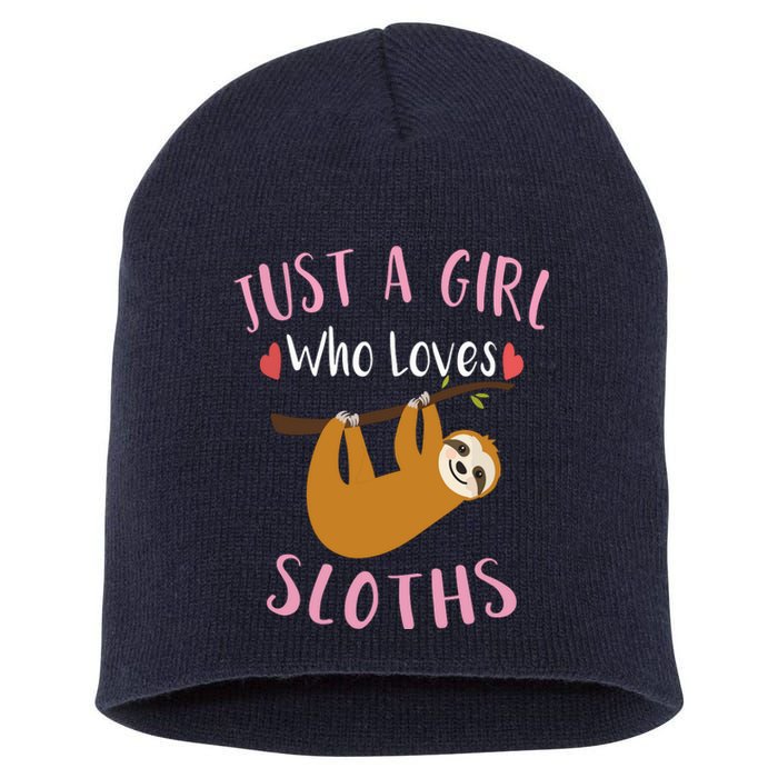 Funny Sloth Shirts For Who Loves Sloths Short Acrylic Beanie