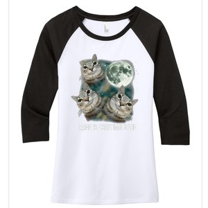 Funny Silly Staring Rage Is Consuming Me Sarcastic Cat Meme Women's Tri-Blend 3/4-Sleeve Raglan Shirt