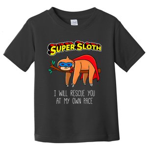 Funny Sloth Superhero Super Sloth Hero Gift Toddler T-Shirt