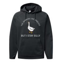 Funny Stay Silly Goose Horrors Are Endless Meme Performance Fleece Hoodie