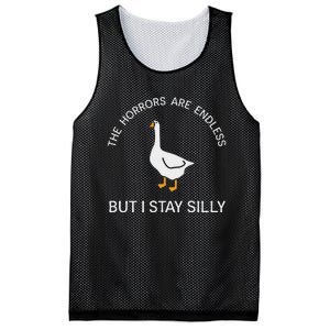 Funny Stay Silly Goose Horrors Are Endless Meme Mesh Reversible Basketball Jersey Tank