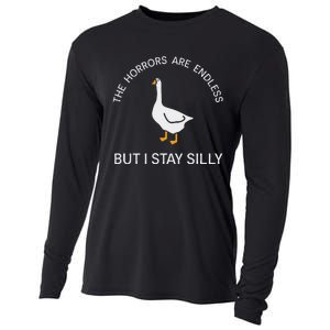 Funny Stay Silly Goose Horrors Are Endless Meme Cooling Performance Long Sleeve Crew