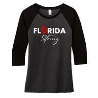 Florida Strong Support Pray For Florida Strong Community Women's Tri-Blend 3/4-Sleeve Raglan Shirt