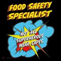 Food Safety Specialist Funny Superhero Job T-Shirt