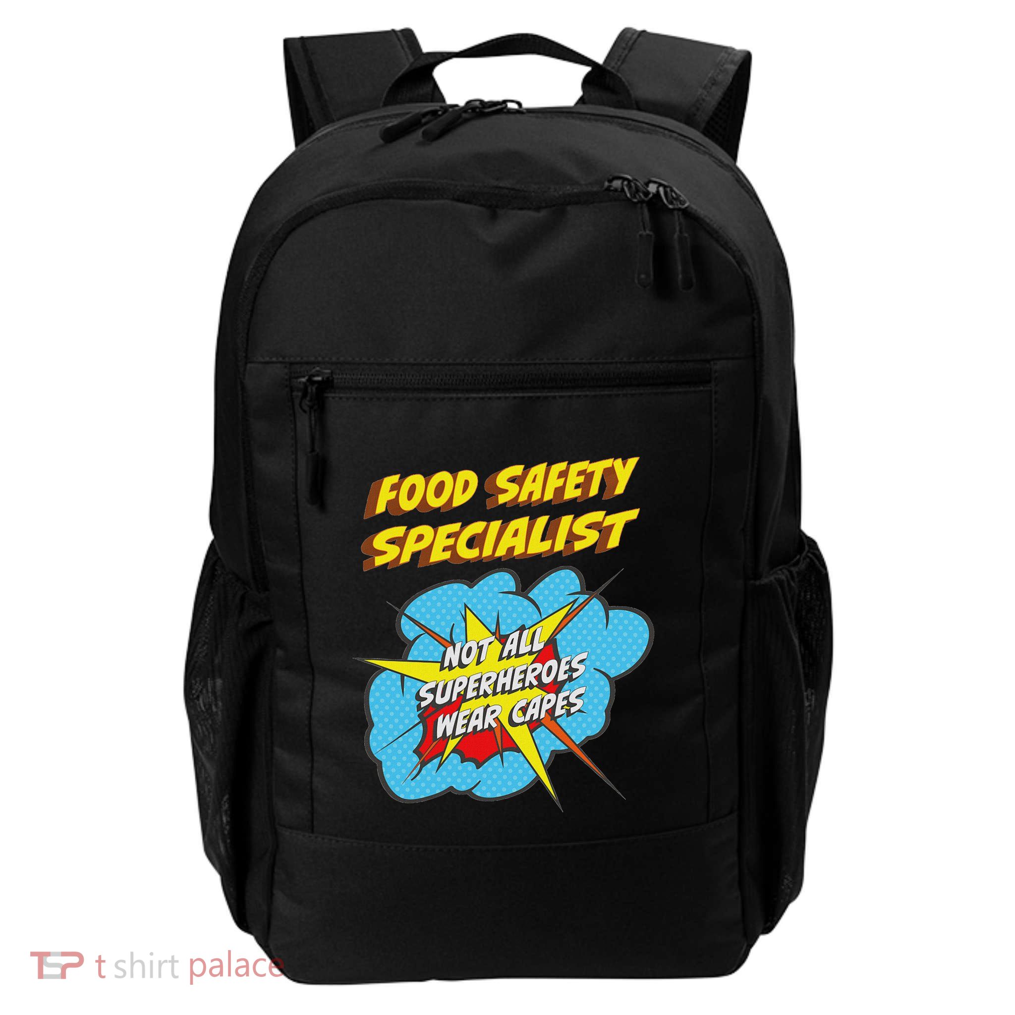 Food Safety Specialist Funny Superhero Job Backpack