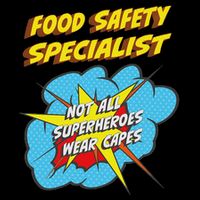 Food Safety Specialist Funny Superhero Job Flat Bill Trucker Hat
