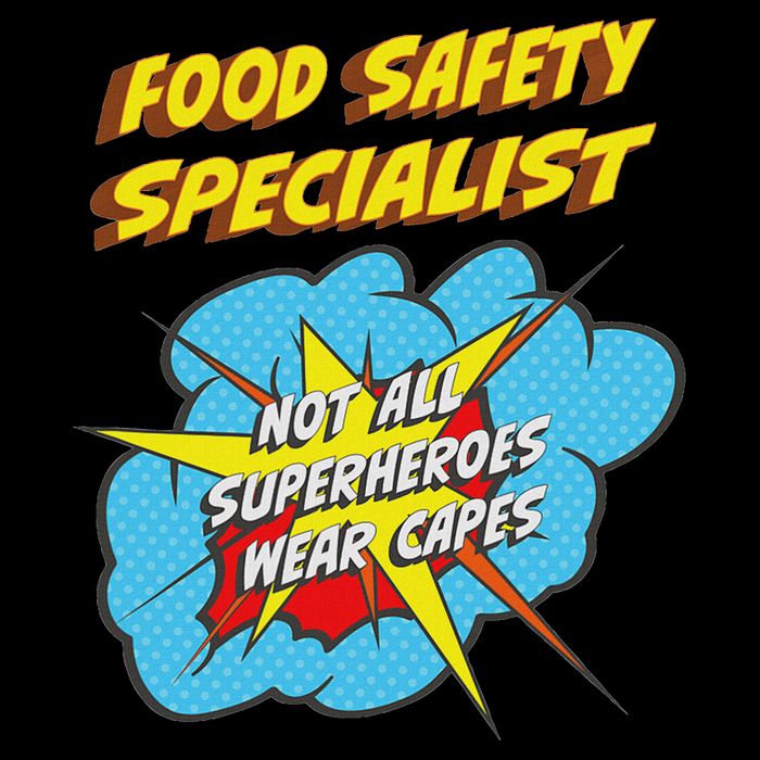 Food Safety Specialist Funny Superhero Job Flat Bill Trucker Hat