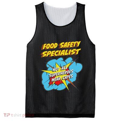 Food Safety Specialist Funny Superhero Job Mesh Reversible Basketball Jersey Tank