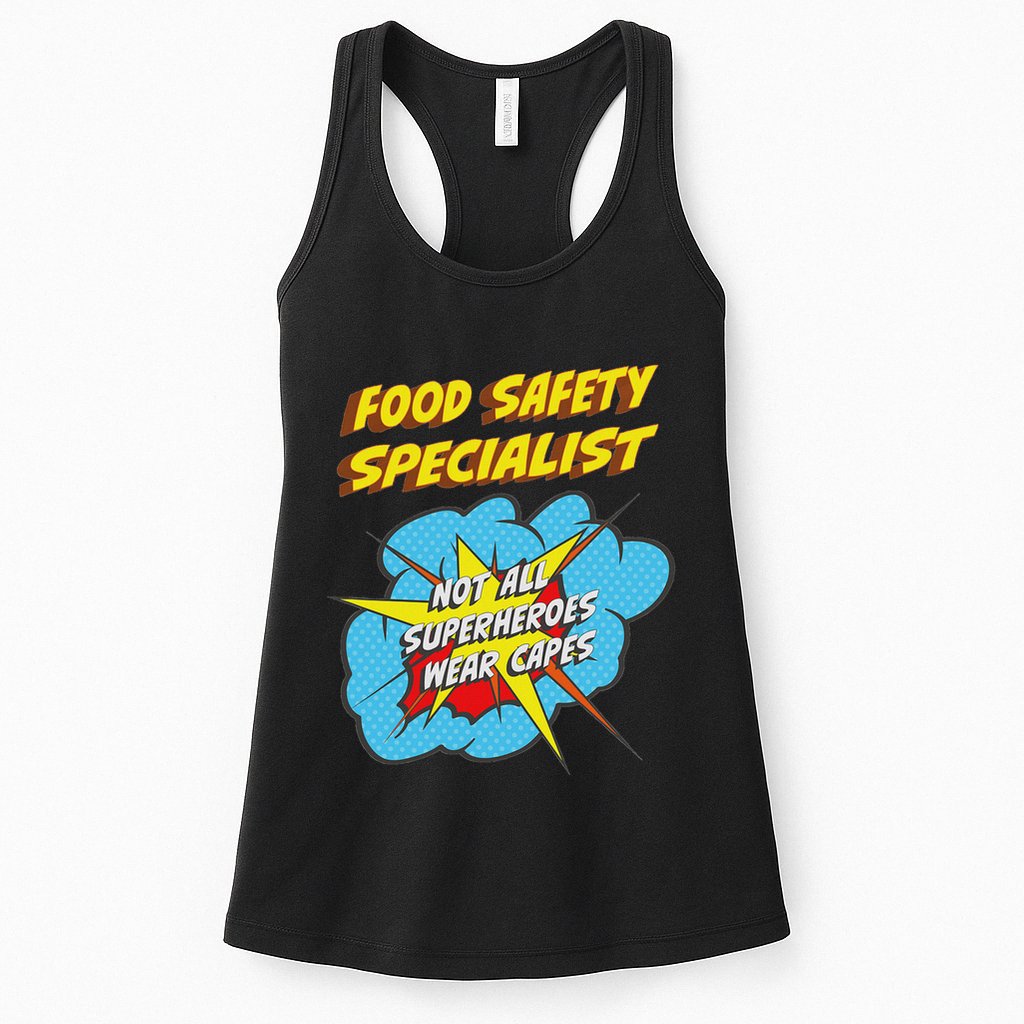 Food Safety Specialist Funny Superhero Job Womens Tank Top