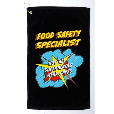 Food Safety Specialist Funny Superhero Job Golf Towel
