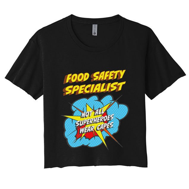 Food Safety Specialist Funny Superhero Job Crop Top