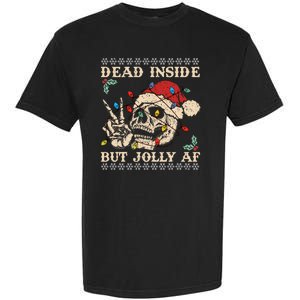 Festive Sarcastic Snarky Skeleton Ugly Christmas Sweater Garment-Dyed Heavyweight T-Shirt