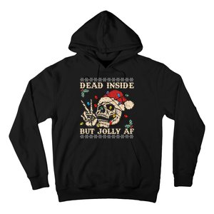 Festive Sarcastic Snarky Skeleton Ugly Christmas Sweater Hoodie