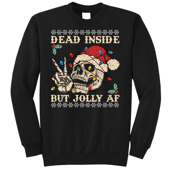 Festive Sarcastic Snarky Skeleton Ugly Christmas Sweater Sweatshirt