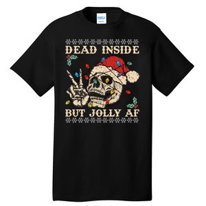 Festive Sarcastic Snarky Skeleton Ugly Christmas Sweater Tall T-Shirt