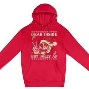 Festive Sarcastic Snarky Skeleton Ugly Christmas Sweater Premium Pullover Hoodie