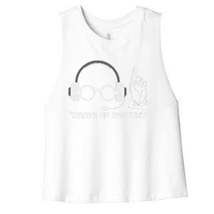 Funny Sketch Streamer Whats Up Brother Women's Racerback Cropped Tank