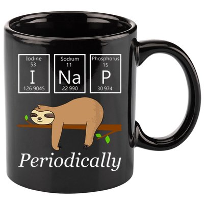 Funny Science Sloth Shirts I Nap Periodically Sloths Lovers 11oz C Handle Ceramic Mug