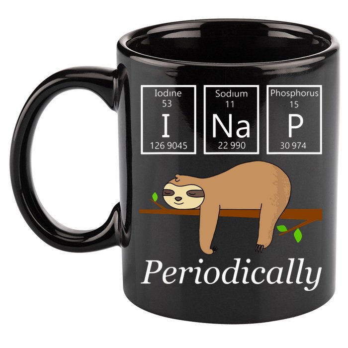Funny Science Sloth Shirts I Nap Periodically Sloths Lovers 11oz C Handle Ceramic Mug