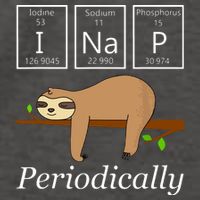 Funny Science Sloth Shirts I Nap Periodically Sloths Lovers Vector Backpack