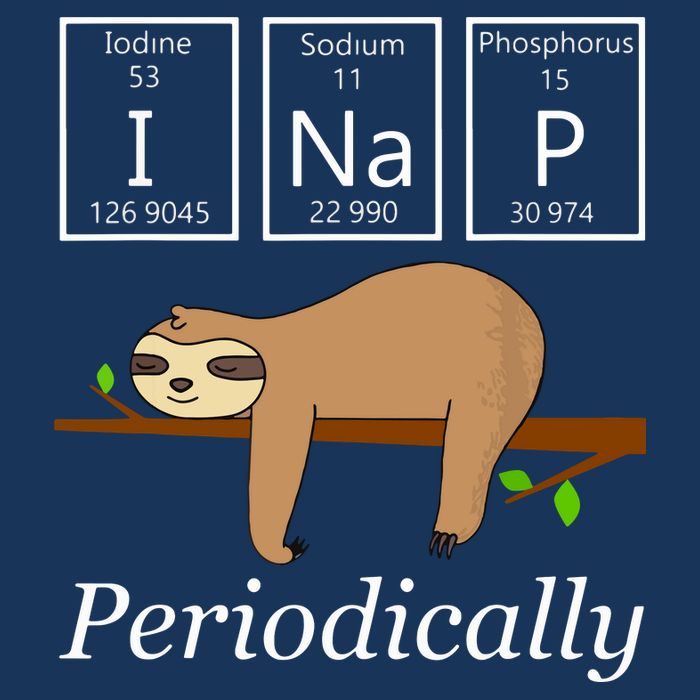 Funny Science Sloth Shirts I Nap Periodically Sloths Lovers Drawstring Bag
