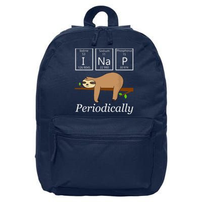 Funny Science Sloth Shirts I Nap Periodically Sloths Lovers 16 in Basic Backpack
