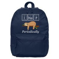 Funny Science Sloth Shirts I Nap Periodically Sloths Lovers 16 in Basic Backpack
