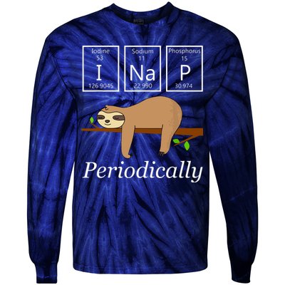 Funny Science Sloth Shirts I Nap Periodically Sloths Lovers Tie-Dye Long Sleeve Shirt
