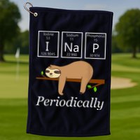 Funny Science Sloth Shirts I Nap Periodically Sloths Lovers Golf Towel