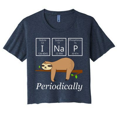 Funny Science Sloth Shirts I Nap Periodically Sloths Lovers Crop Top