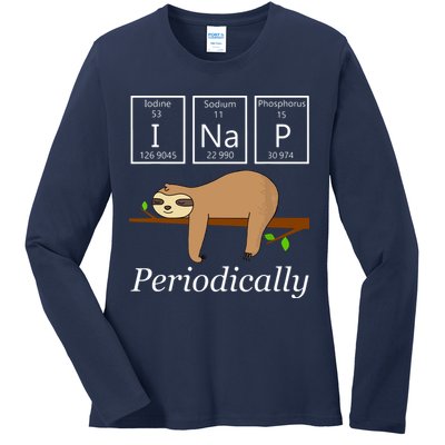 Funny Science Sloth Shirts I Nap Periodically Sloths Lovers Ladies Long Sleeve Shirt