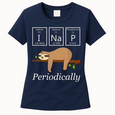 Funny Science Sloth Shirts I Nap Periodically Sloths Lovers Womens T-Shirt
