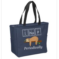Funny Science Sloth Shirts I Nap Periodically Sloths Lovers Zip Tote Bag