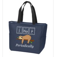 Funny Science Sloth Shirts I Nap Periodically Sloths Lovers Zip Tote Bag