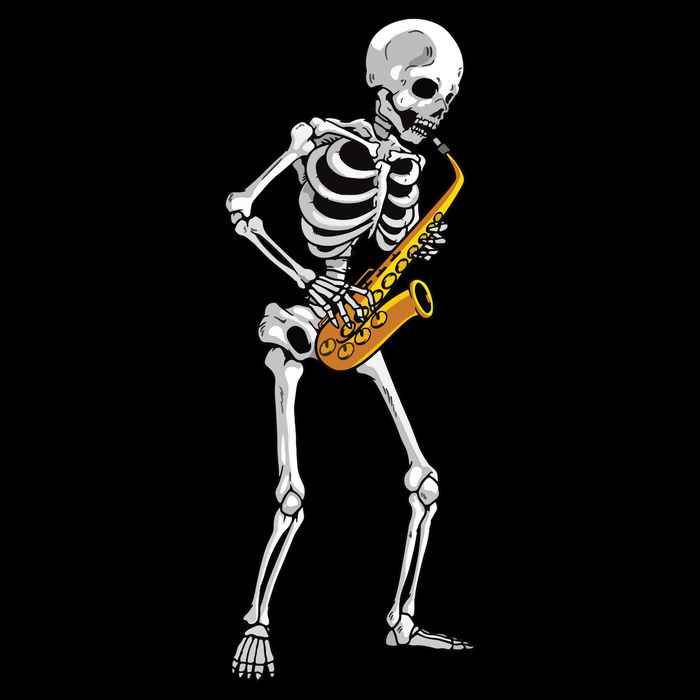 Funny Saxophone Skeleton For Men Women Saxophone Player Sax City Backpack