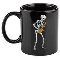 Funny Saxophone Skeleton For Men Women Saxophone Player Sax 11oz C Handle Ceramic Mug