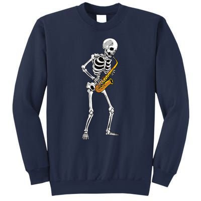 Funny Saxophone Skeleton For Men Women Saxophone Player Sax Sweatshirt