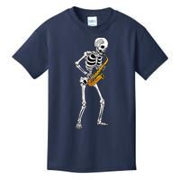 Funny Saxophone Skeleton For Men Women Saxophone Player Sax Kids T-Shirt
