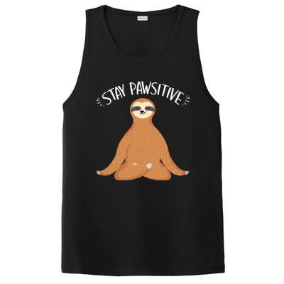 Funny Sloth Stay Pawsitive Yoga Sloth Lover Gift PosiCharge Competitor Tank