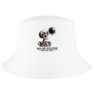 Funny Skeleton Solar Eclipse April 8th 2024 Cool Comfort Performance Bucket Hat