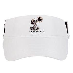 Funny Skeleton Solar Eclipse April 8th 2024 Adult Drive Performance Visor