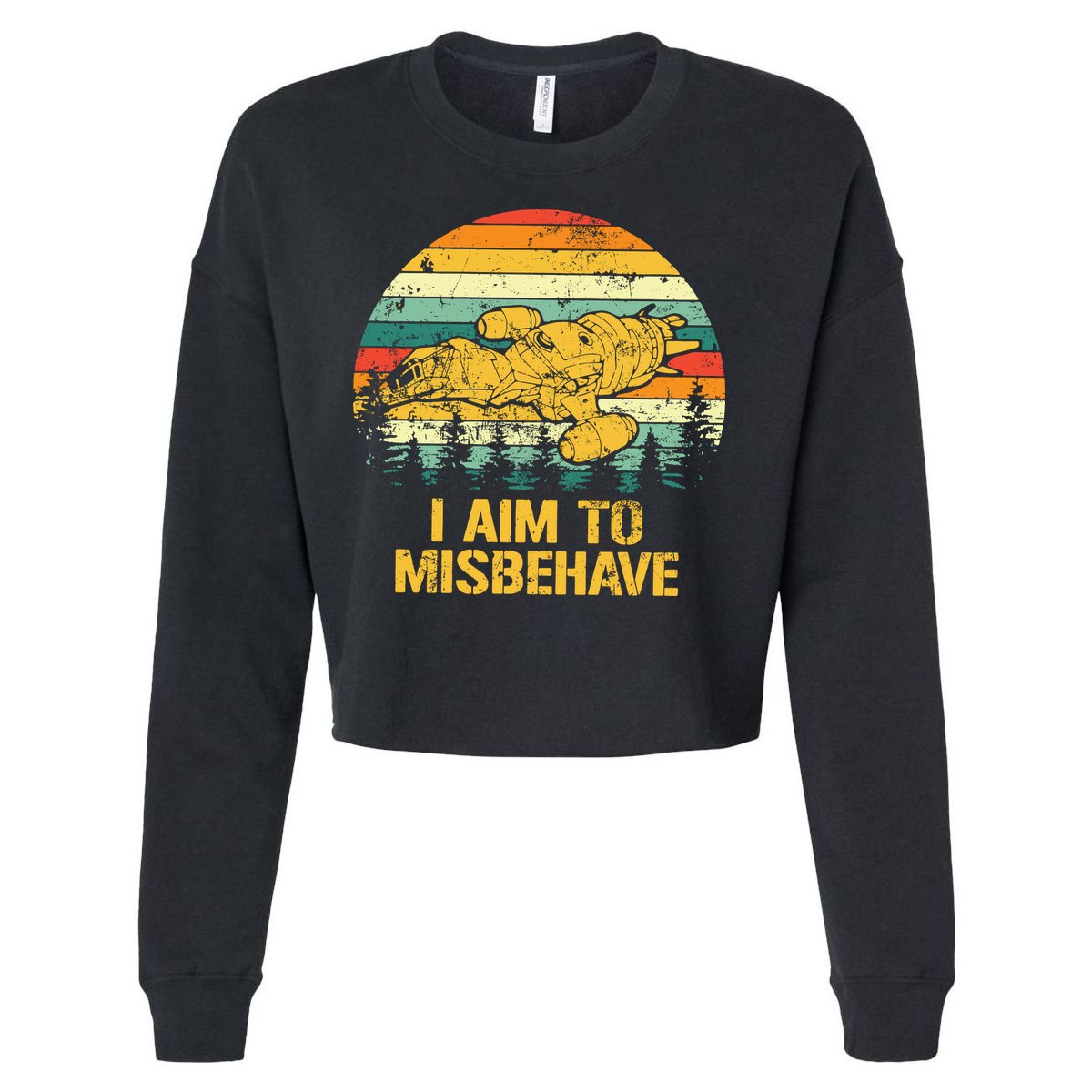 Firefly Serenity Shirt I Am To Misbehave Vintage Birthday Gift Shirt Mother Fat Cropped Pullover Crew