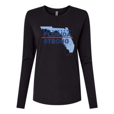 Florida Strong Support Womens Cotton Relaxed Long Sleeve T-Shirt