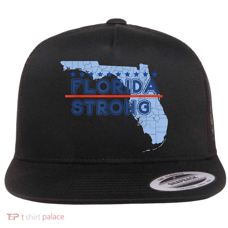 Florida Strong Support Flat Bill Trucker Hat