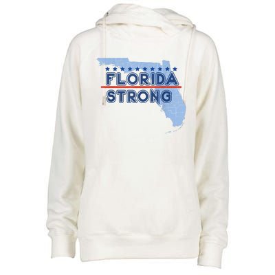 Florida Strong Support Womens Funnel Neck Pullover Hood