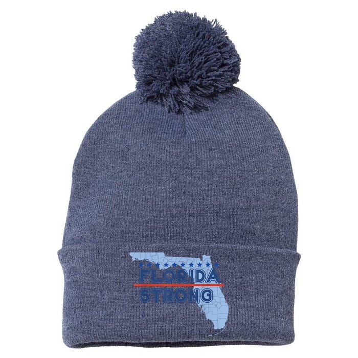 Florida Strong Support Pom Pom 12in Knit Beanie