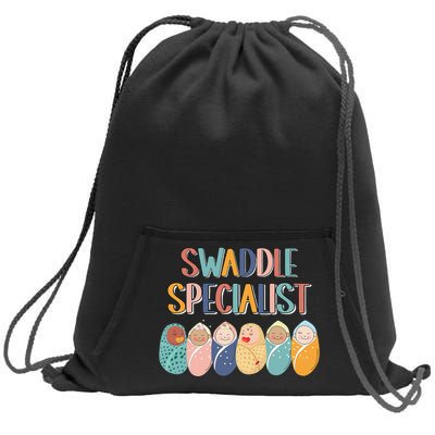 Funny Swaddle Specialist Baby Crew Nicu Nurse Neonatal Cute Sweatshirt Cinch Pack Bag