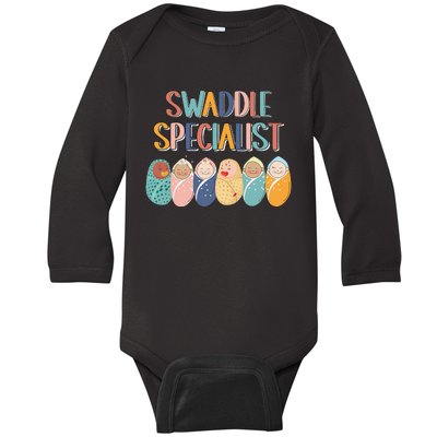 Funny Swaddle Specialist Baby Crew Nicu Nurse Neonatal Cute Baby Long Sleeve Bodysuit